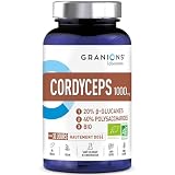 GRANIONS CORDYCEPS 10 000 mg - Cordyceps Bio - Champignon Adaptogene - Energie - Performances Physiques - Récupération - 90 Gélules - 30 Jours