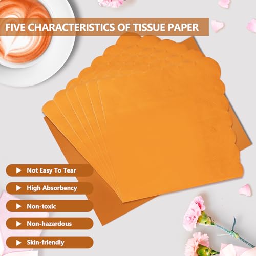 PYAILI Orange Partygeschirr, 96 Stück Pappteller Set mit Blumenmuster für 24 Gäste, Papier Teller Pappbecher Servietten für Geburtstag, Muttertag, Babyparty, Bridgerton, Teeparty