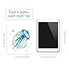 GORGECRAFT 4 Styles Sea Animals Window Decals Static Glass Sticker Turtles Seahorses Whales Jellyfish Pattern Window Clings Vinyl Film Bedroom Bathroom Decals for Prevent Birds Strikes #1