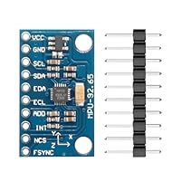 GY-9250 9-Axis Sensor Modul Binghe 1 Stücke MPU9250 Accelerator Gyro Sensor Kompass Magnetfeldsensor Beschleunigungsbereich ±2±4±8±16g I2C/SPI-Kommunikation 3-5 V Kompatibel mit Arduino