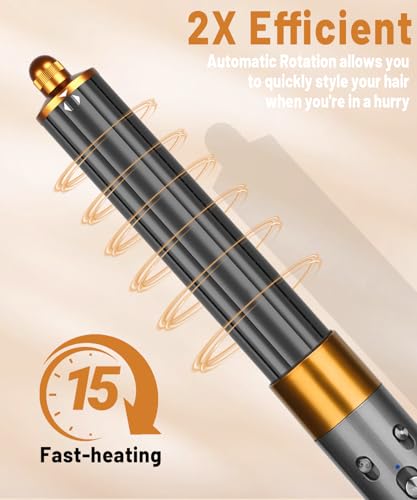 Image of 1.6IN Long Hair Barrels Attachment Compatible with Dyson Airwrap HS01 HS05 HS08 Accessories, Automatic Curling Iron Curlers for Lazy Loose Inward Curls Voluminous Outward Waves