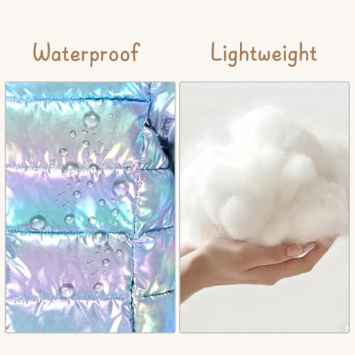 Image of Lovekider Girls Winter Coat Shiny Gradient Lightweight Puffer Jacket 4-12Y