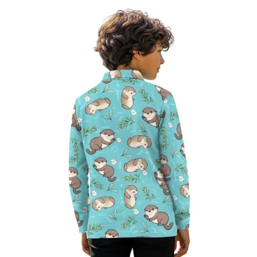 Boys Long Sleeve Shirt Tee Tops for Kids Teen 3-16 Years Old2