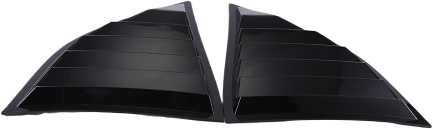 1Pair Car Rear Window Louver Shutter Trim Cover Side Louver Air Vent Scoop Shade Decorate Plastic Compatible For Dodge Challenger 2015-2022