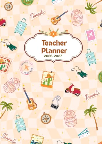 Agenda de l'enseignant 2026-2027 - Zone B - Format A5 en couleur - Edition "Travel" - Professeur college et lycee - Organisation