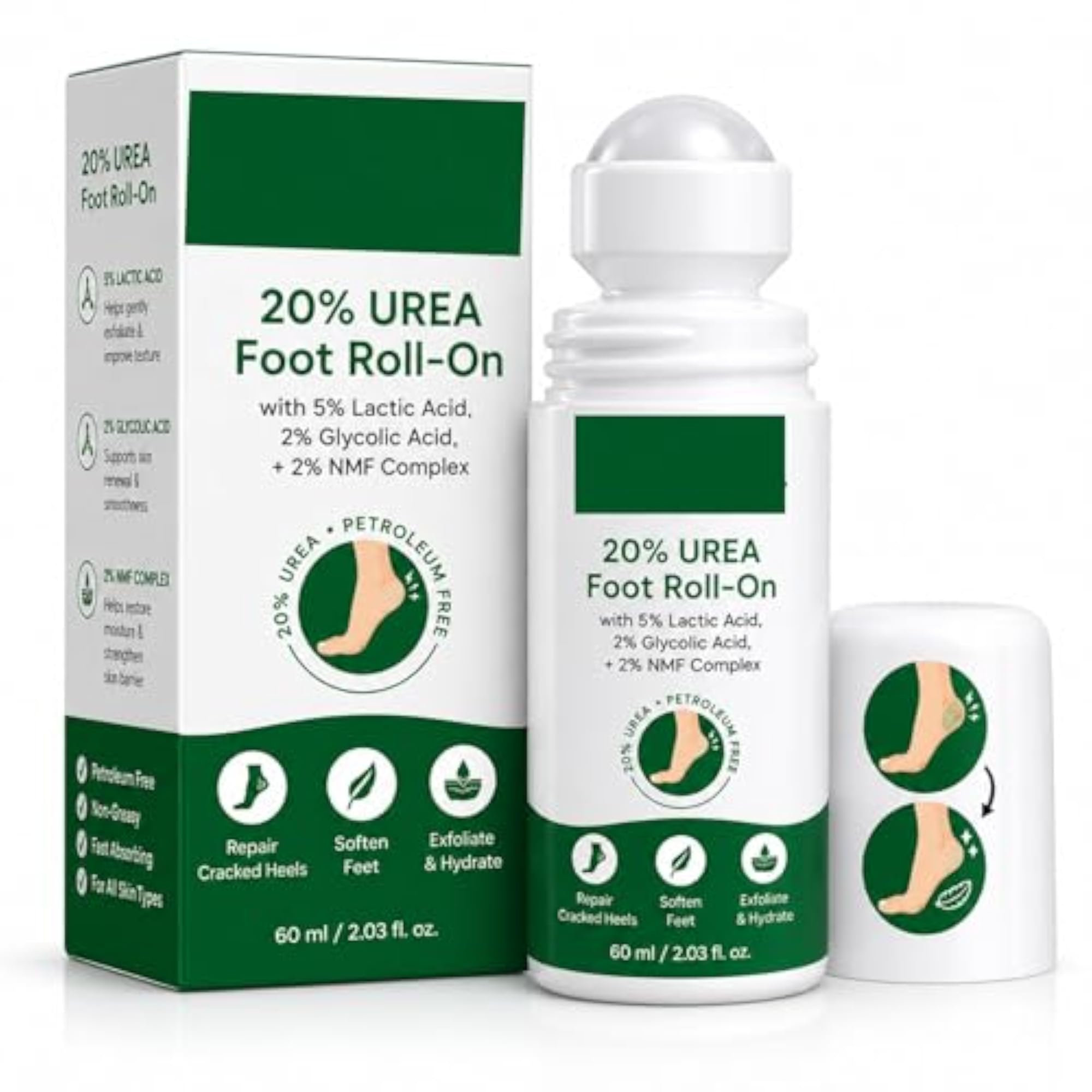 20% Urea Foot Cream Roll-On for Dry Skin