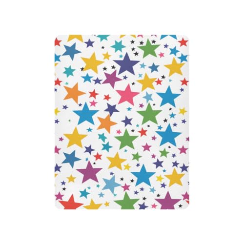 Image of Crib Sheet Breathable Soft Crib Mattress Sheet for Baby Toddler Boys Girls Fitted Crib Sheet Fit Standard Crib Mattress 52 x 28 Inch Minimal Rainbow Star