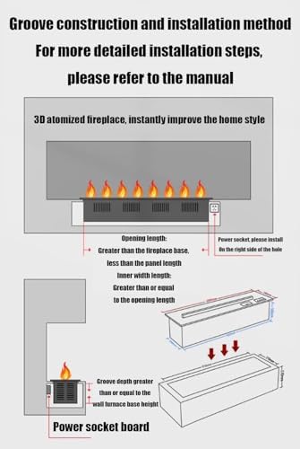 Stainless Steel Electric Fireplace with 3D Realistic Atomized Flame, 360 Color Options, Remote & Mobile App Control for Instant Ambiance and Warmth