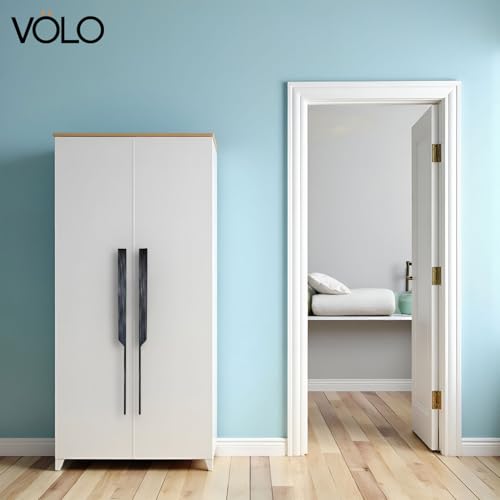 Image of VOLO Cabinet Handle - Multi-Use Pull Handle for Wardrobes, Drawers, Sliding Closets, and Doors in Kitchen, Office, Bedroom (SAC-59) (1 Pair Left & Right) (Black, 600MM (24 Inch))