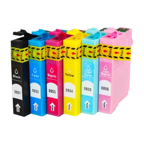 Cartouche T0801 T0807 encre imprimante PX700W R265 R360 RX560 jet d'encre