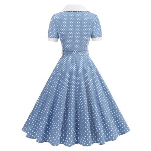 Robe décolleté en cœur style guinguette rétro avec ceinture midi - 4