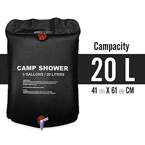ZYQZYQ Bolsas De Agua De Alta Capacidad Plegable PVC Bolsa De Ducha Portátil Al Aire Libre Camping Senderismo Bolsa De Ducha Climatizada Solar Kits De Viaje Maravillosos,20L