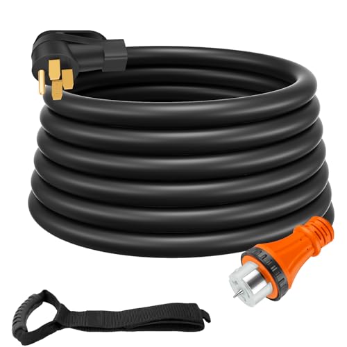 Rophor 50 Amp Generator Cord 25 Feet, NEMA 14-50p to CS6364 & SS2-50R Generator Emergency Power...