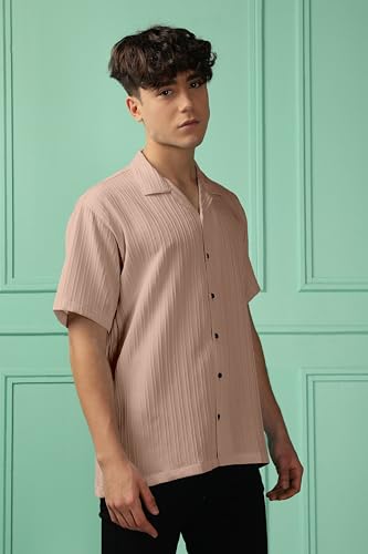 Image of Men's Striped Half Sleeve Polycotton Shirt | Casual & Formal Wear | Comfortable & Stylish