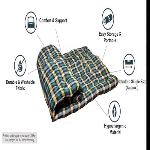Image of Hb Msala Quality Soft Cotton Multicolour Mattress Quilt Rectangle Type 72x46 Inch 4 Kg Single Bed