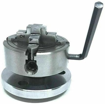 3" Tilting Rotary Table With 4 Jaw 70Mm Independent Chuck 14X1 & Backplate T-Nut-Amz203