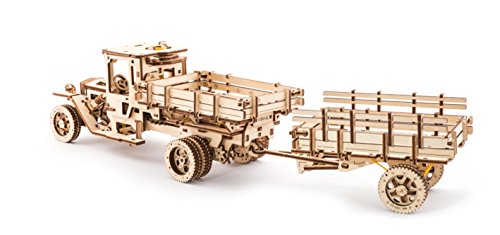 Ugears Set Of Additions For Truck Ugm 11 (Tanker, Rescue Ladder And Trailer Chassis) Is Mechanical 3D Puzzle For Kids And Adults #TOP2