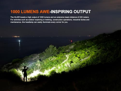 Linterna frontal LED Fenix HL45R para correr de noche con sensor de gestos 3