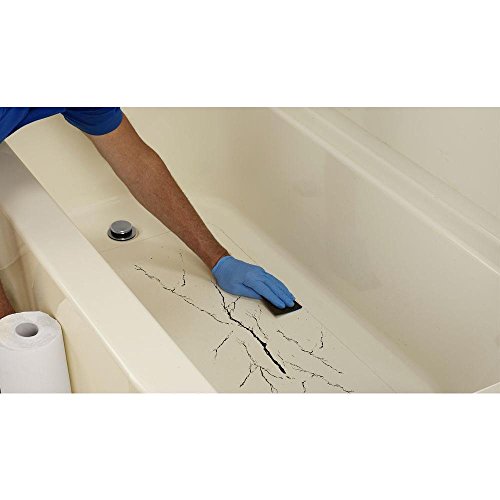 Tub/Shower Floor Repair Kit, 14-1/2 in W x 32 in L, Bone