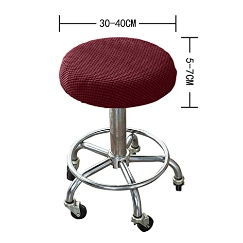 Besportble Bar Stool Covers Round Stool Cushion Covers Stool Chair Covers Barstool Covers Slipcovers For Kitchen Living Room Decor Claret #TOP6