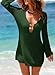 Dokotoo Summer Beach Vacation Essentials Crochet Knit Cover Ups for Swimwear Women Bathing Suit Cover Ups for Women 2026 Spring Fashion Trendy Deep V Neck Summer Dresses Women's Clothing Green Large