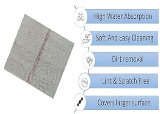 Rose Gold Cotton Floor Cleaning Cloth/Floor Duster/Pocha, 600 GSM (Off White, Large Size, 30x30 inch) (08)