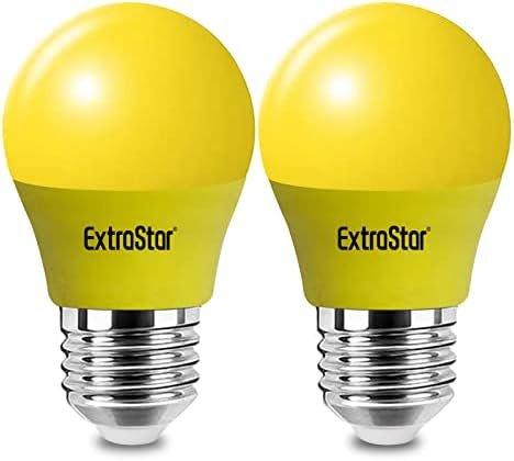 EXTRASTAR E14 LED Light Bulb Blue, 4W Small Edison Screw G45 Blue Bulb, 180° Beam Angle Lightbulbs for Christmas Holiday Party, Non-Dimmable, Pack of 2