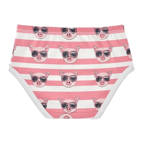 Wusikd Cute Piglets Girls' Underwear Cotton Pink Girls Briefs Soft Toddler Underwear 2T2