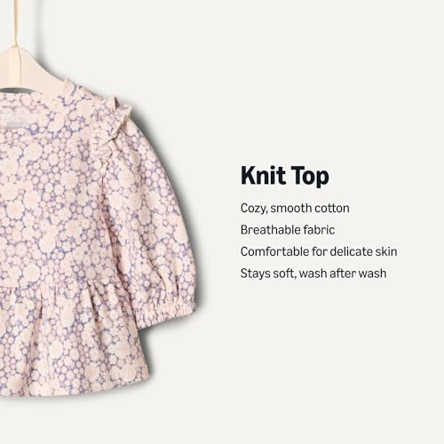 Image of Amazon Essentials x Sofia Grainge Toddler and Baby Girls' 3 /4 Sleeve Knit Top