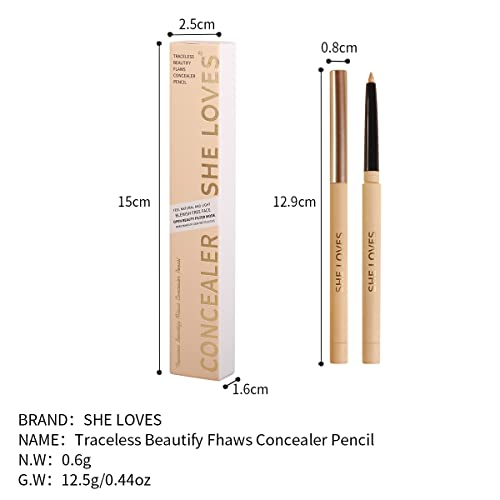Kissio Concealer,Smooth Concealer Pencil,Improve Tear Trough And Nasal Lines,Natural Coverage,Cream Concealer For Dark Circles,Blemishes & Redness,Cruelty Free,0.02 Oz（02#Natural Color） #TOP6