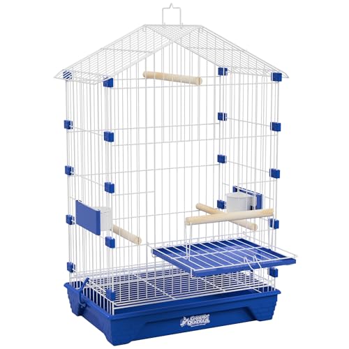 Gaiola Grande para Calopsita Aves Mansas com Acessórios (Azul)