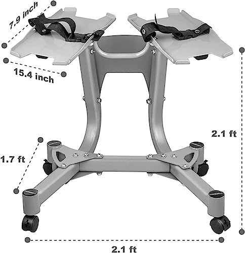 Kweetle Upgrade 330Lbs Dumbbell Stand Adjustable Dumbbell Rack (Sliver) #TOP5