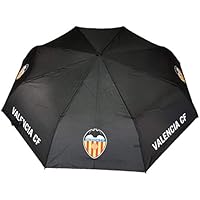 Valencia C.F 141008 Paraguas Plegable, Negro, DIAMETRO 98 CM
