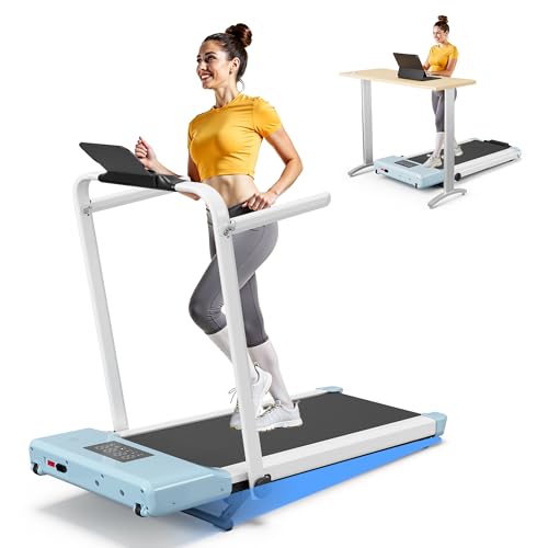 DeerRun Foldable Walking Pad with 9% Manual Incline