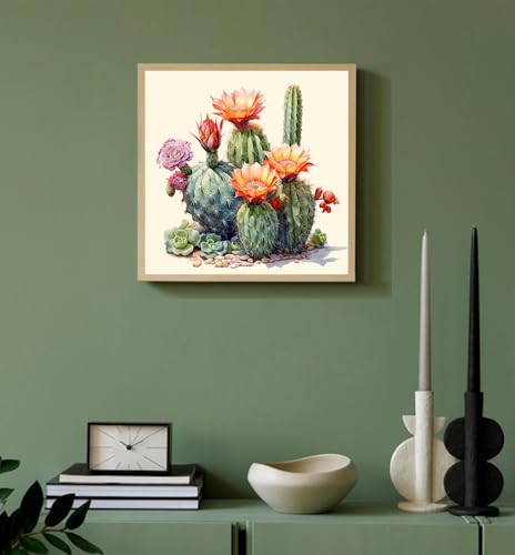 nekpiahu Kit de pintura com 2 molduras de flores por números para adultos – Tinta acrílica fácil DIY
