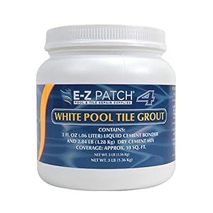 4 White Pool Tile Grout for DIY & Pro Repairs – Color Adjustable Grout Refresh (3 Pounds)
