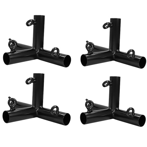 Aoneky 4 Way 1 3/4" Corner Canopy Fitting - Cage Frame Corner Kit for Golf Basebal Batting Cage (4pcs Set)