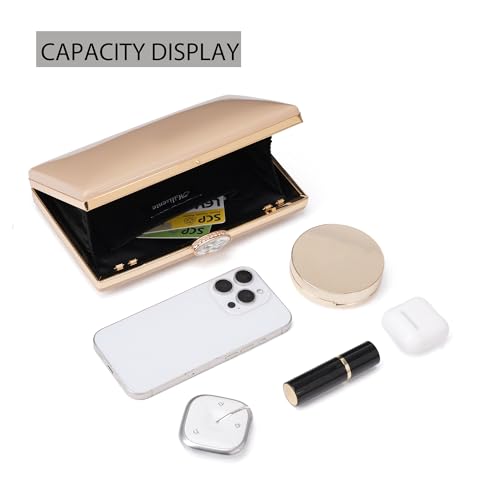 Image of Patent Leather Clutch Purses for Women Glossy Evening Bag