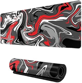 XXL Gaming Mouse Mat, 800X300mm Mouse Mat Large Size, Personalized Design, Comfortable Mouse Mat with Anti-Slip Rubber Base, Marble Art Liquid Strata Design Mouse Mat for Office, PC Gamer
