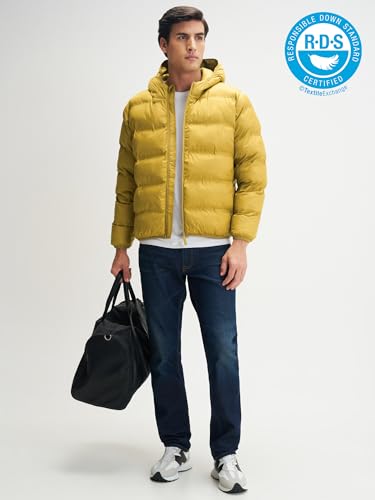 Image of XYXX Unisex Ultra-Warm Puffer Jacket | Heavy Winter Jacket For Men|Solid Long Sleeves Hooded Neck Jacket - Regular Fit | Bomber jackets With Pockets