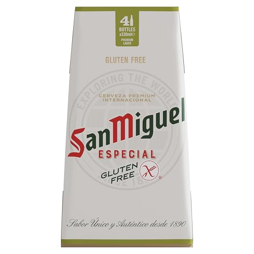 San Miguel Especial Gluten Free Lager Beer 4 x 330 ml bottle