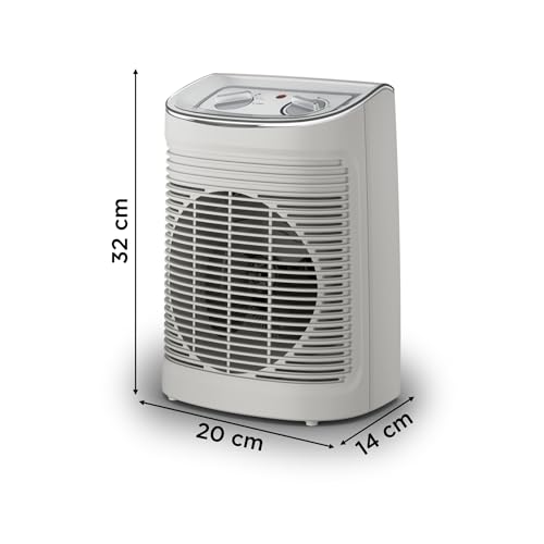 Rowenta Instant Comfort Aqua - Calefactor bajo consumo de hasta 2400W, apto para baños, función Silence 45 dBA, 2 velocidades, termostato mecánico función anti-heladas, ventilador aire frío, SO6510