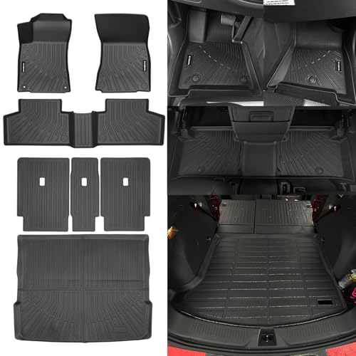 Naibeve Floor Mats for 2020-2024 2025 Mercedes Benz GLB - All Weather Custom Fit for Mercedes Benz GLB Floor Mats & Cargo Mat & Backrest Mats Accessories