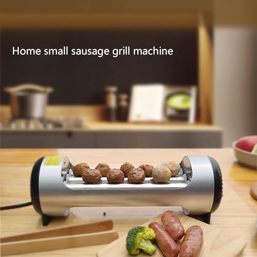 Hot Dog Machine - Parrilla de acero inoxidable para salchichas de desayuno y rollos de huevo, capacidad para 4 perros calientes, ideal para uso doméstico y comercial