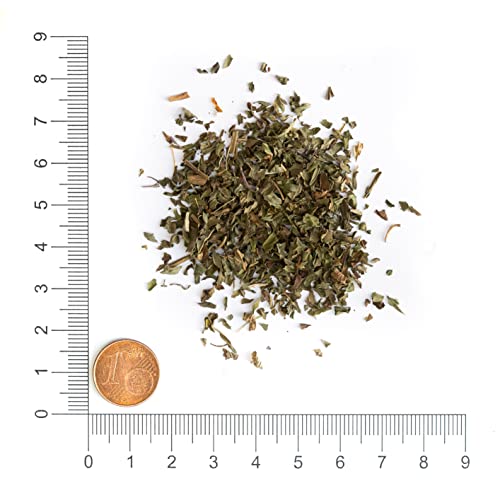 Krauterie Pfefferminze Hund, Einzelfuttermittel für Hunde (100 g), Pfefferminzblätter Geschnitten in Spitzenqualität