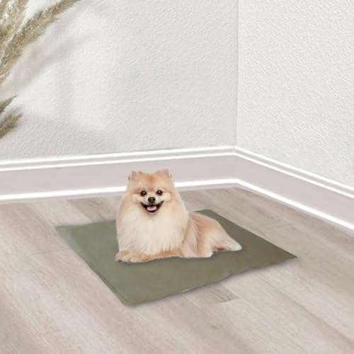 Tapete Gelado Refrescante Caminha de Resfriamento PET Cachorro e Gato – Tamanho P (Bege)