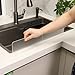 Behind the Faucet Splash Guard - Household Adhesive Strip Self-Adhesive Countertop Splash Guard Transparent Acrylic (Frosted) Kitchen Perimeter Waterproof Splash Guard (10.2x1.2x3.3 in) (2Pack)