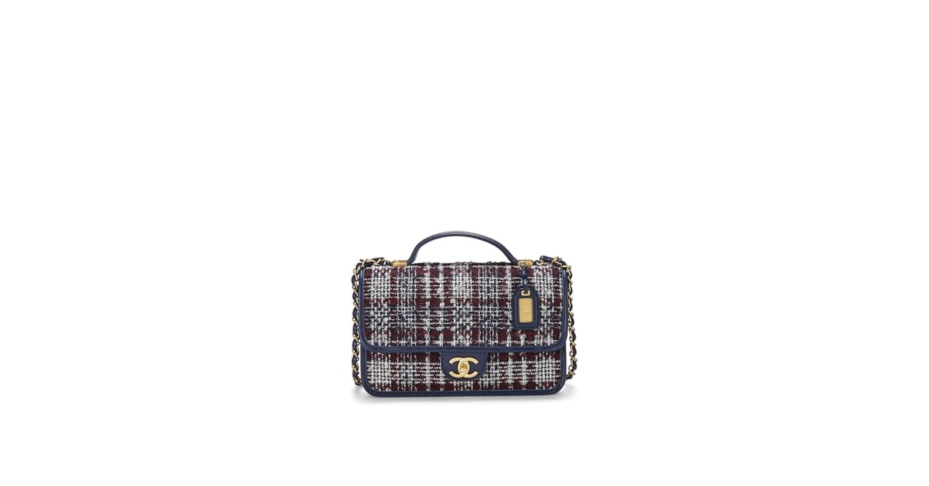 ショルダーバッグ・ポシェット × ヴィンテージ(中古) Chanel Tweed School Memory Rectangle Bag Chanel Small Multicolor Tweed School Memory Flap Bag - Luxe