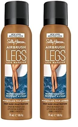 Sally Hansen Airbrush Legs, Maquillaje para Piernas Spray 04 Deep 75 ml (Paquete de 2)