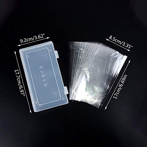 YASUOA 100 Pieces Clear Paper Money Holder with Storage Case, Bill Protector Slab Holder, Album Banknotes Currency Collection Sleeves Protector Bag